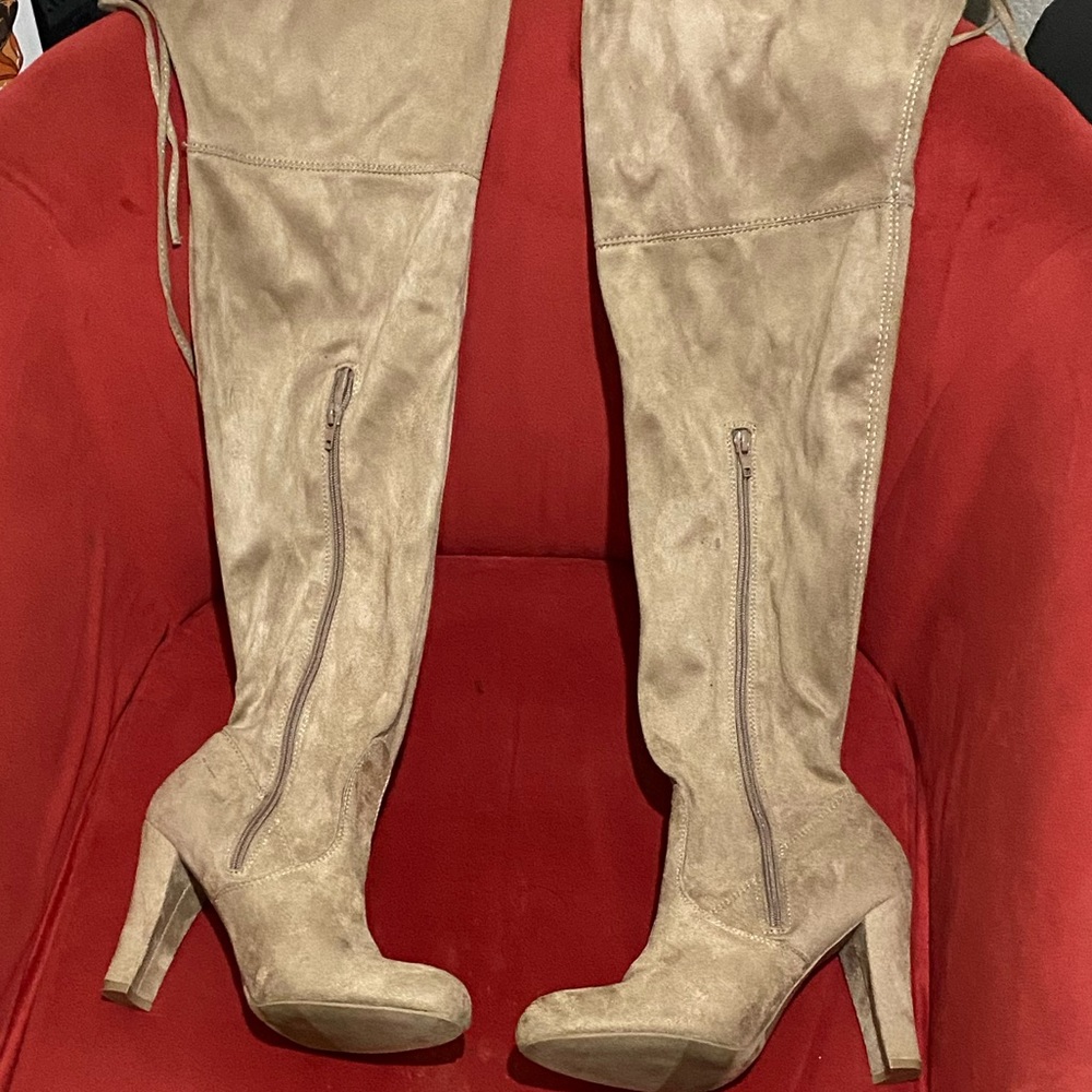 Tan Over The Knee Boots